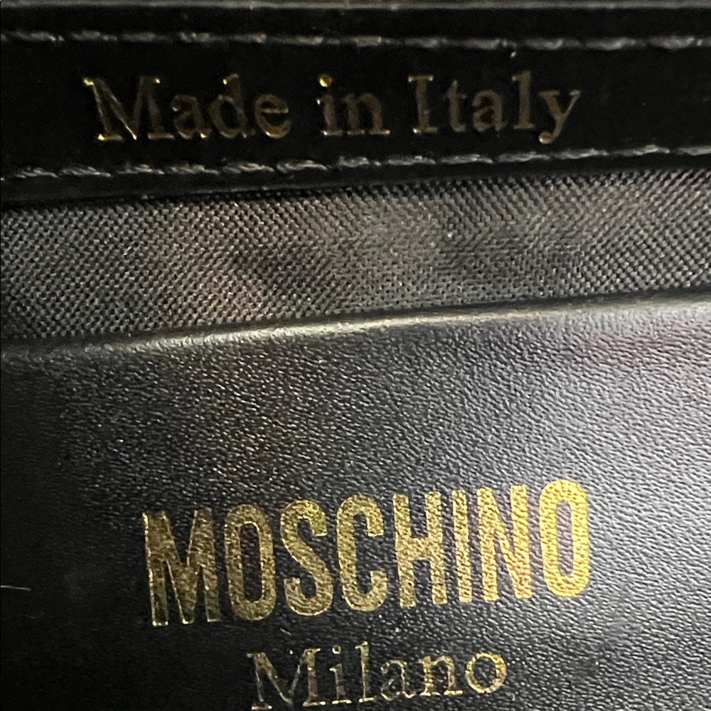 Moschino Black Satchel with Gold Accents - Picture 5 of 6